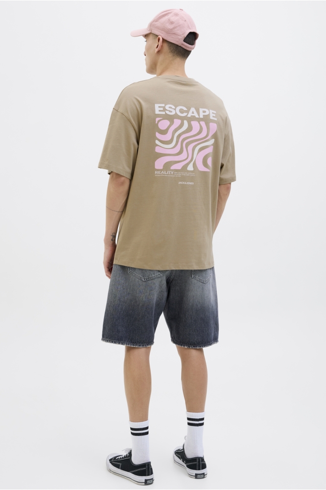JJEAMES TEE SS CREW NECK 12268471 CORIANDER